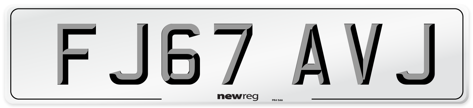 FJ67 AVJ Number Plate from New Reg